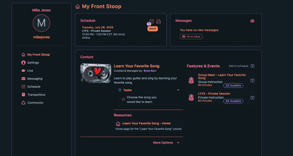 Customized online dashboard & materials